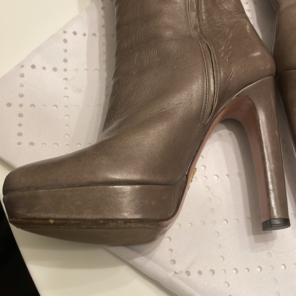 Prada knee high platform boots olive color - Picture 8 of 12